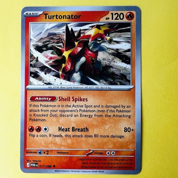 Other - Pokémon Turtonator 017/088 Perfect Order Near Mint